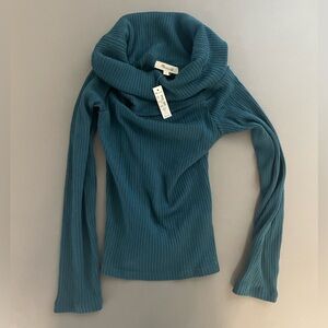 Madewell Teal Ribbed Sweater